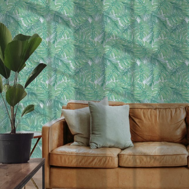 Modern Bold Tropical Palm Leaf Pattern Wallpaper (Modern Bold Tropical Palm Leaf Pattern Wallpaper from Ricaso. Bring the out door feel to your space)