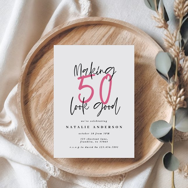 Modern bold typography 50th birthday party (Creator Uploaded)