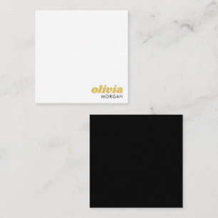 Modern bold typography black gold  card
