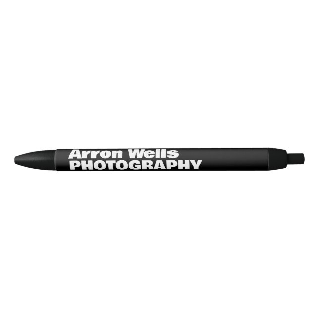 Modern Bold Typography  Black Ink Pen (Front)