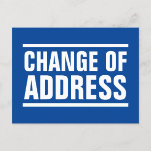 Modern bold typography change of address moving postcard