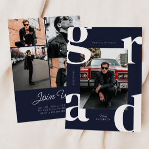Modern Bold Typography Class of 2024 Graduation Invitation
