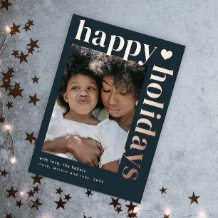 Modern Bold Typography Happy Holidays