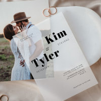 Modern bold typography overlay wedding