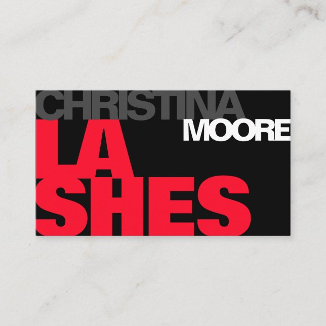 Modern Bold Typography Script Logo Template Cool Business Card (Front)