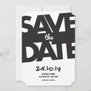 Modern Bold Typography Stylish Photo Save The Date