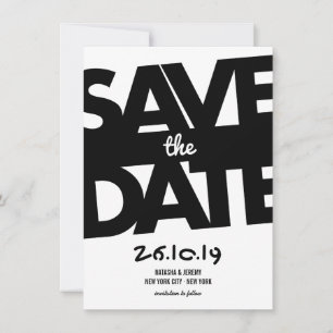Modern Bold Typography Stylish Photo Save The Date