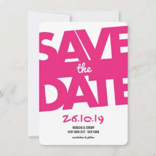 Modern Bold Typography Stylish Photo Save The Date