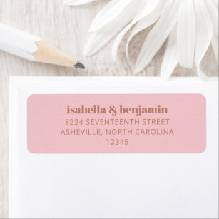 Modern Bold Typography Terracotta Wedding Address