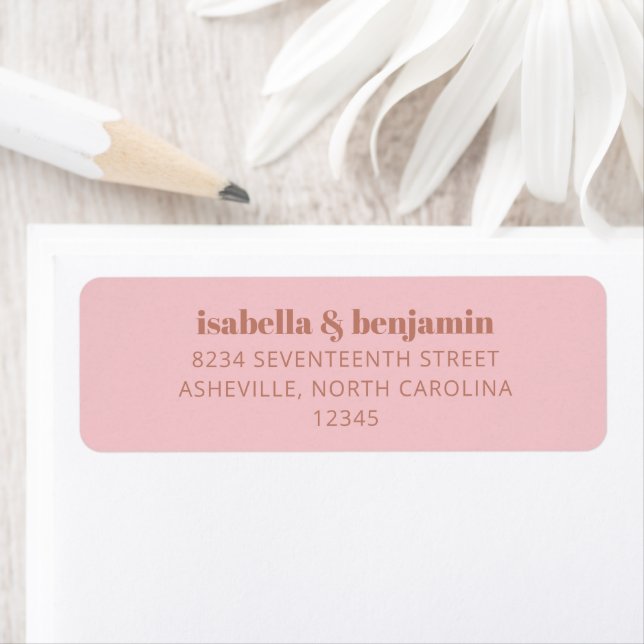 Modern Bold Typography Terracotta Wedding Address (Insitu)