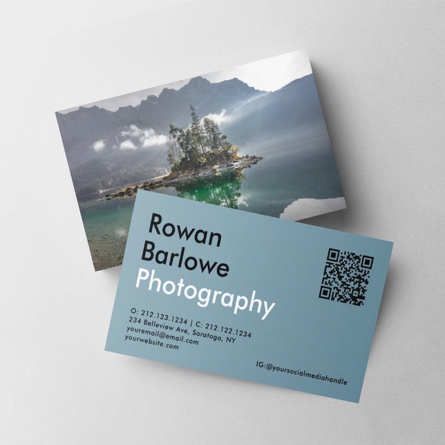 Modern Bold Typography Unique Photography Business Card (Creator Uploaded)