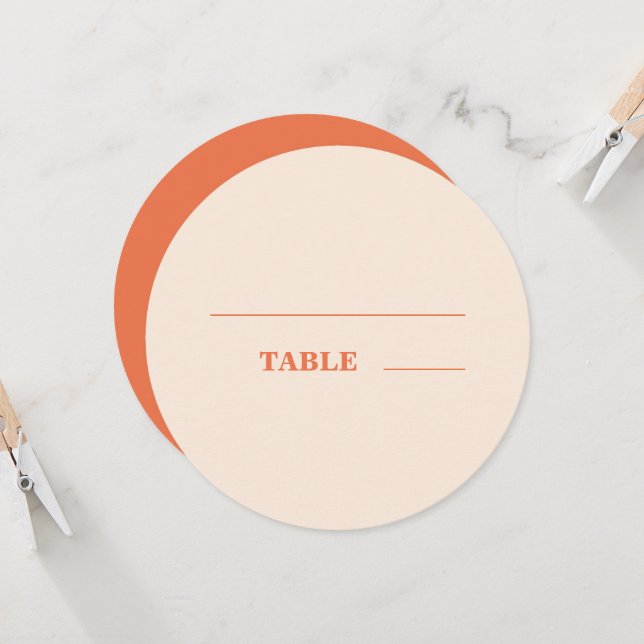 Modern Bold Typography Wedding Apricot Orange (Front/Back In Situ)