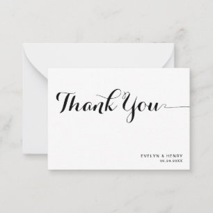 Modern Bold Typography Wedding Budget Thank You Card