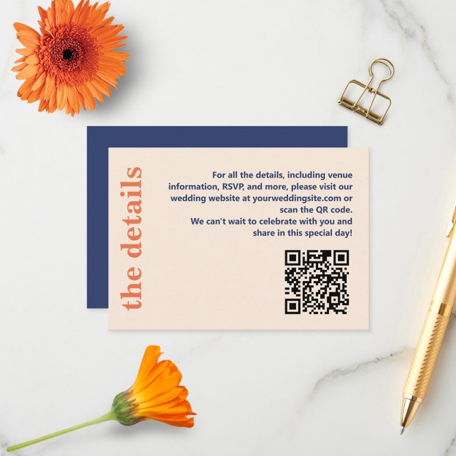 Modern Bold Typography Wedding Details Enclosure Card (Creator Uploaded)