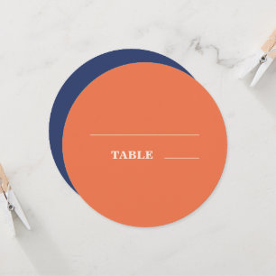 Modern Bold Typography Wedding Navy Blue Orange