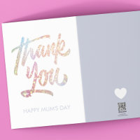 Modern Bold Unicorn Thank You MUM's Day Card