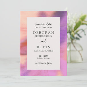 Modern Bold Vibrant Wedding Save The Date
