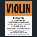 Modern Bold, Violin Lessons Advertising Flyer<br><div class="desc">Modern Bold,  Violin Lessons Advertising Flyers By The Business Card Store.</div>