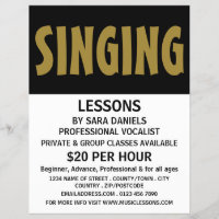 Modern Bold, Vocalist Lessons Advertising