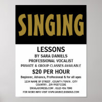 Modern Bold, Vocalist Lessons Advertising