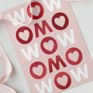 Modern BOLD WOW MOM Faux Foil Mother's Day Card