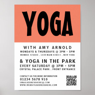 Modern Bold, Yoga Class Advertising Poster