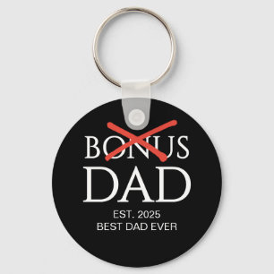 Modern BONUS DAD Established Key Ring
