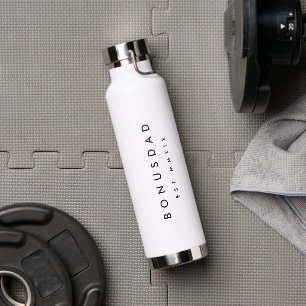 Modern BONUS DAD Roman Numerals  Water Bottle