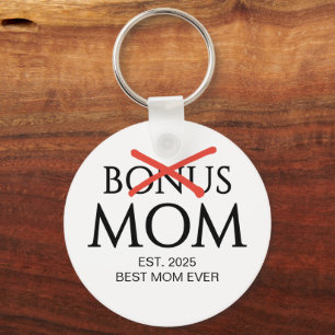 Modern BONUS MOM Established Key Ring