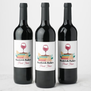 Modern Book Club Chic Personalised Wine Label