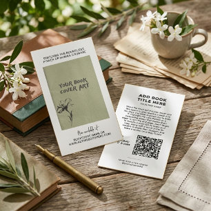 Modern Book Promotion Author Business Card