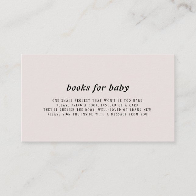Modern Books for Baby Insert Card (Front)