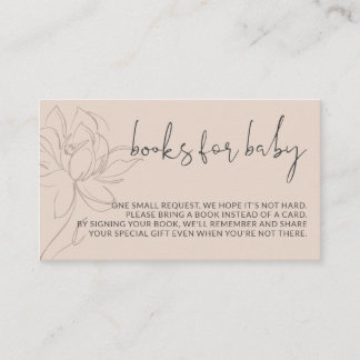 Modern books for baby simple enclosure card