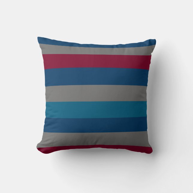 modern Bordeaux lines pattern Cushion (Front)