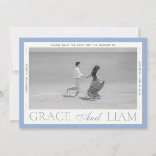 Modern Border Elegance Photo Save the Date