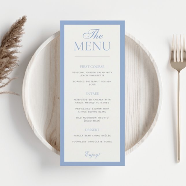 Modern Border Elegance Wedding Menu (Creator Uploaded)