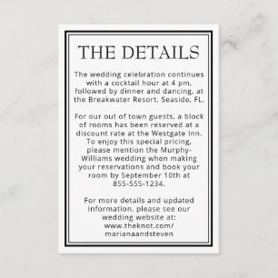 Modern Border Minimalist Black White Enclosure Card