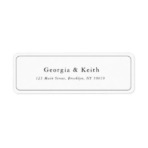 Modern Border Names Return Address Label