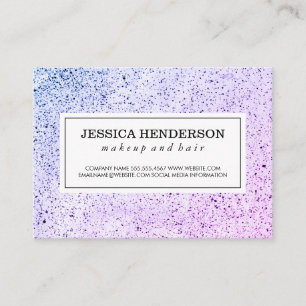 Modern Border Speckled Pattern Business Card