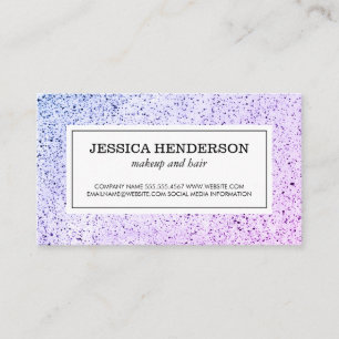 Modern Border Speckled Pattern Business Card