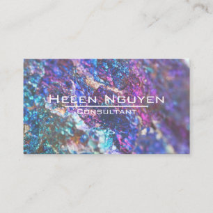 Modern Bornite Peacock Ore Stone Simulated Business Card