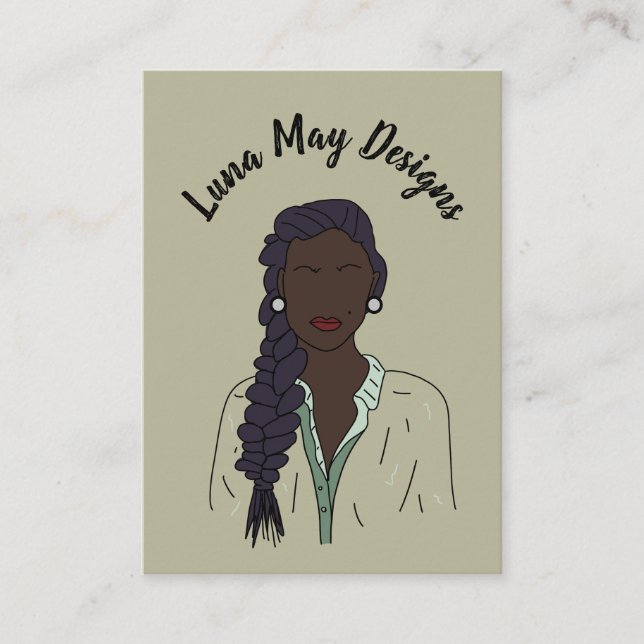 Modern Boss Woman Jewellery Display Business Card (Front)