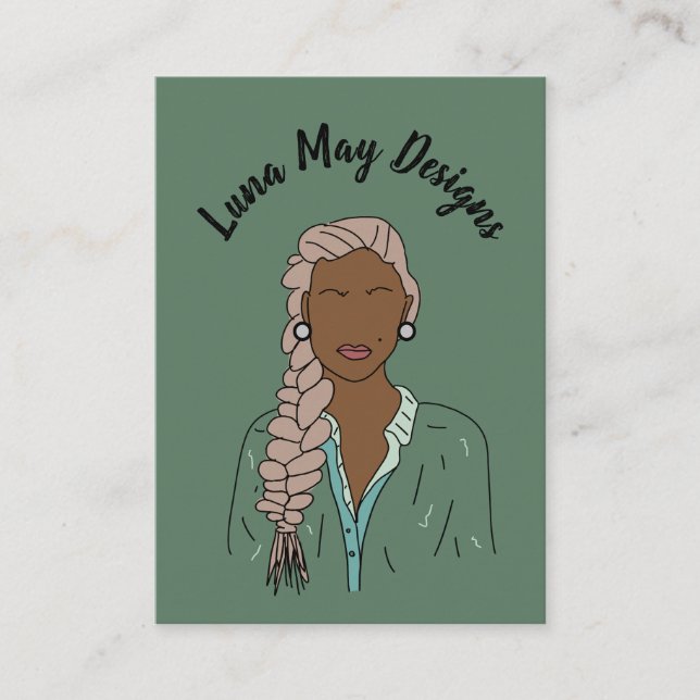 Modern Boss Woman Jewellery Display Business Card (Front)