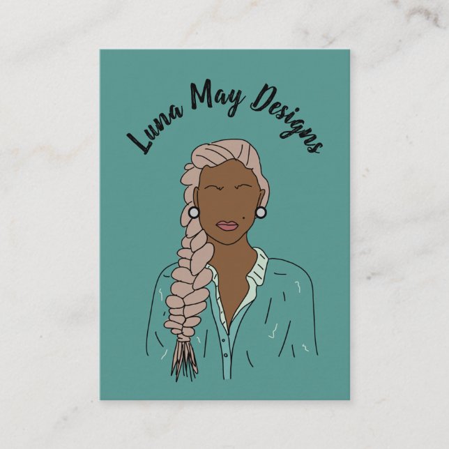 Modern Boss Woman Jewellery Display Business Card (Front)