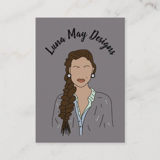 Modern Boss Woman Jewellery Display Business Card (Front)