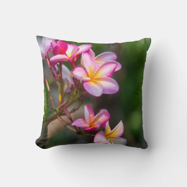 Modern Botanical Accent Throw Pillow (Front)