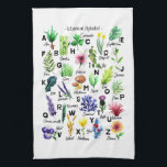 Modern Botanical Alphabet Floral Garden Tea Towel<br><div class="desc">This modern floral botanical ABC alphabet kitchen towel with capital letters is a perfect gift! Great for plant,  garden,  woodland or nature enthusiasts.</div>