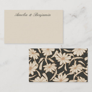 Modern Botanical Black Ivory Custom Gift Enclosure Card