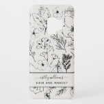Modern Botanical Blush and Black Name Script Case-Mate Samsung Galaxy S9 Case<br><div class="desc">This modern botanical blush and black horizontal phone case features a beautiful hand drawn black floral design over a blush background, and overlaid with a black bordered blush rectangle featuring your name on a text banner in hand lettered script, followed by title or occupation. Design copyright Anastasia Designs, all rights...</div>
