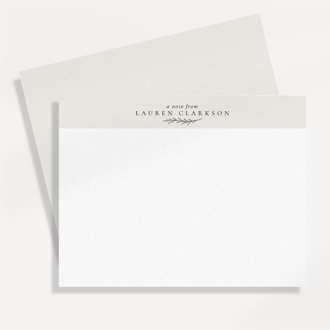 Modern Botanical Branch Logo Note Card (Creator Uploaded)